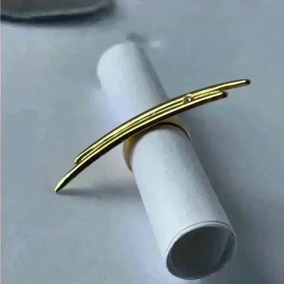 Long Golden Ring with a Tiny Bling - Picture 2 of 5